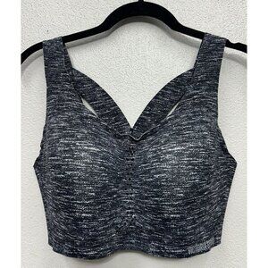 Victoria's Secret Sport Bra Angel Max Laser Cut Front Back Closure 34DDD Black